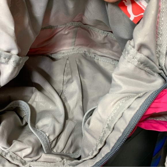 Puma Retro Sport Nylon Crossbody Hot Pink Shoulder Bag Ajustable Strap Tote Y2K - Picture 13 of 15